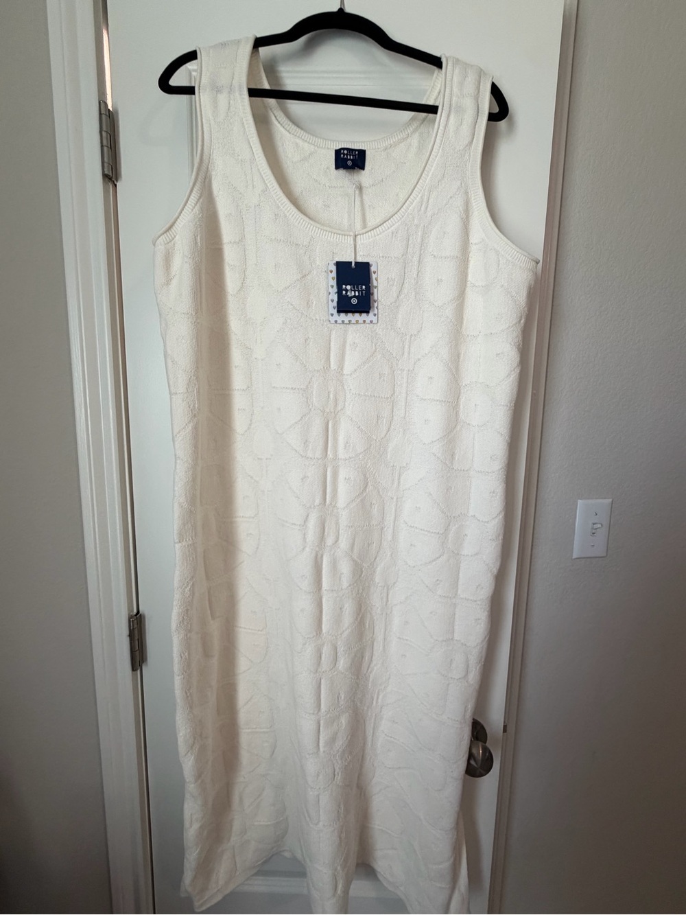 Roller Rabbit Target Floral Ankle Light Weight Crochet Cream Floral Dress, XXL
